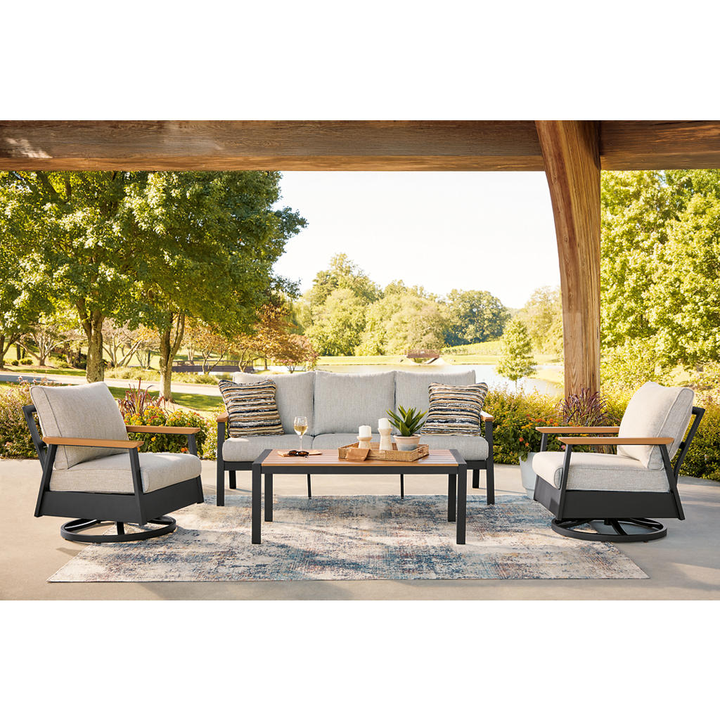 Carmel Highlands Outdoor Sofa/Chairs/Table (Set of 4) Signature Design by Ashley® Outdoor