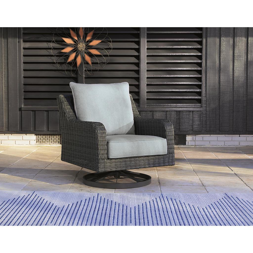 Elite Park Swivel Lounge with Cushion — Gray Signature Design by Ashley® Outdoor