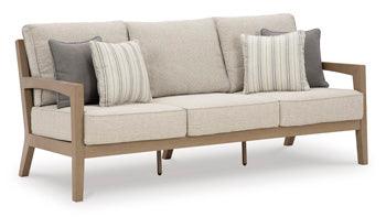 Hallow Creek Outdoor Sofa with Cushion — Driftwood Signature Design by Ashley® Outdoor