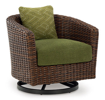 Horizon Hall Outdoor Swivel Lounge Chair with Cushion Signature Design by Ashley® Outdoor