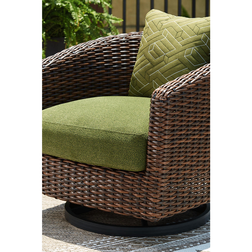 Horizon Hall Outdoor Swivel Lounge Chair with Cushion Signature Design by Ashley® Outdoor