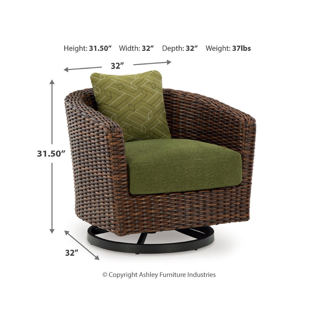 Horizon Hall Outdoor Sofa, 2 Lounge Chairs, Ottoman and Coffee Table Signature Design by Ashley® Uncategorized