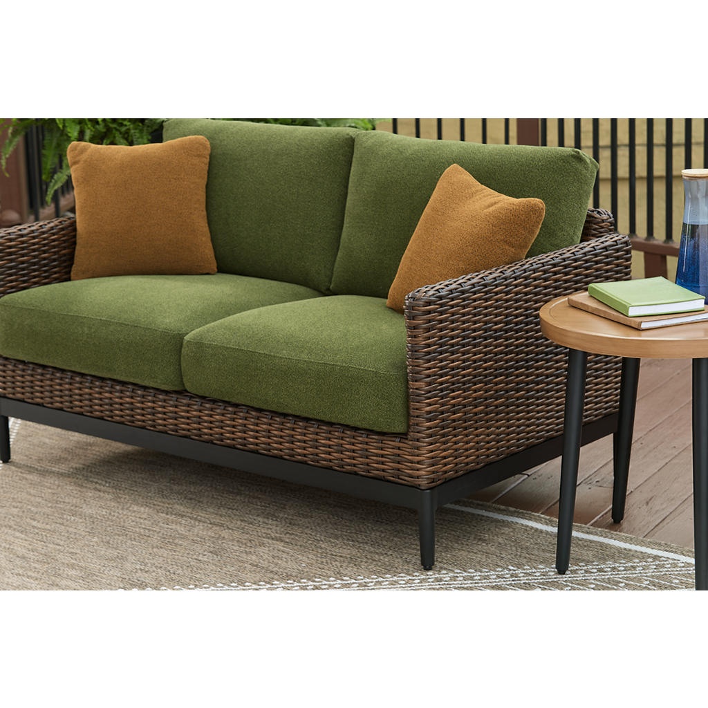 Horizon Hall Outdoor Loveseat with Cushion Signature Design by Ashley® Outdoor