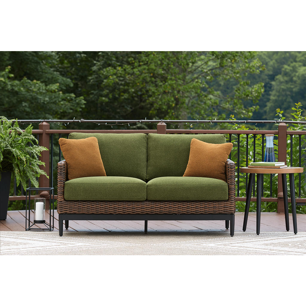Horizon Hall Outdoor Loveseat with Cushion Signature Design by Ashley® Outdoor