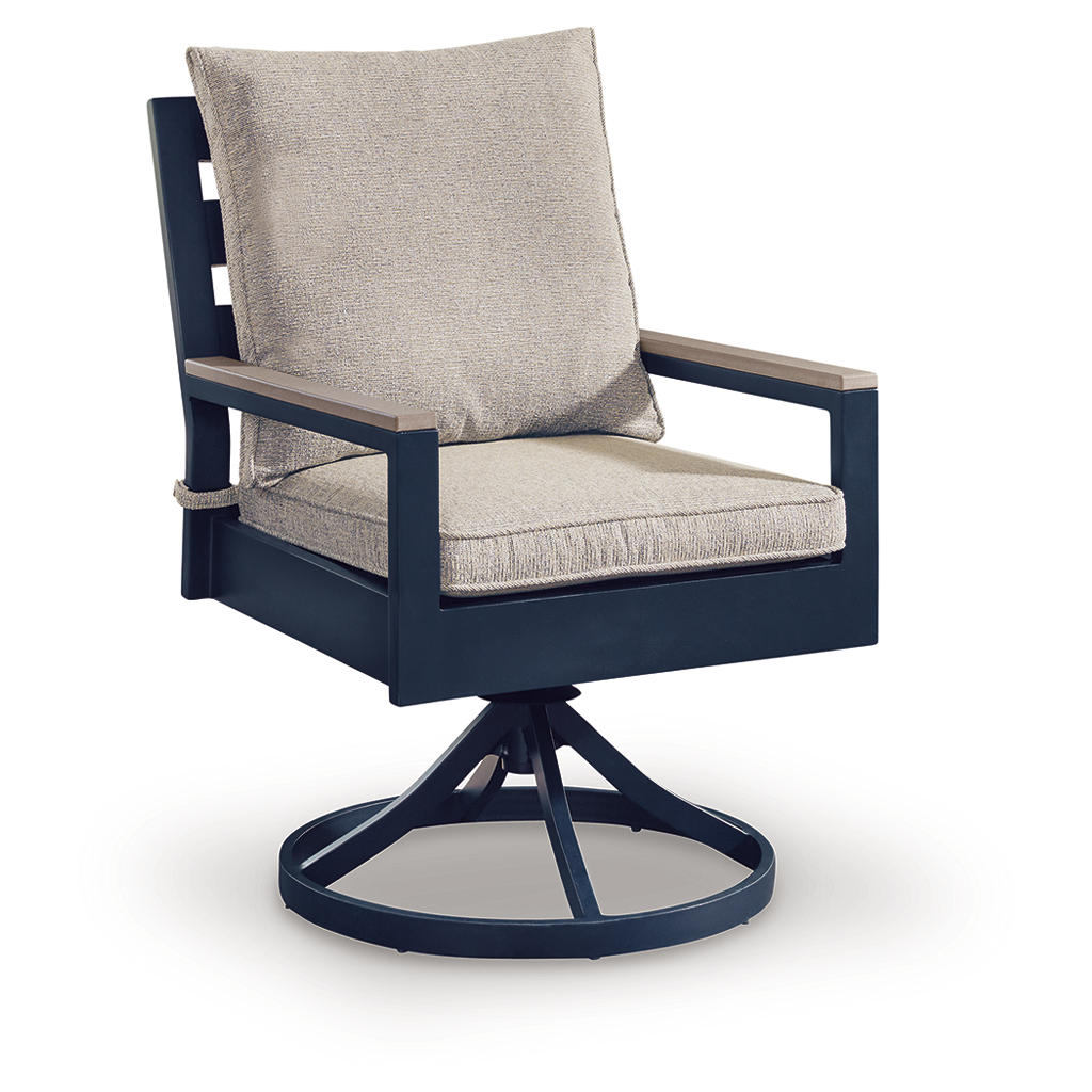 East Beach Outdoor Swivel Chair with Cushion (Set of 2) Signature Design by Ashley® Outdoor