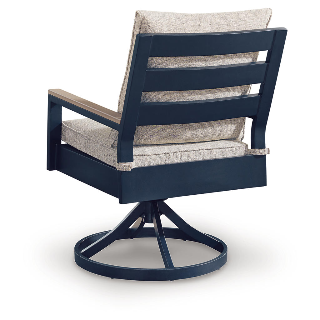 East Beach Outdoor Swivel Chair with Cushion (Set of 2) Signature Design by Ashley® Outdoor