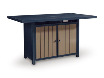 East Beach Outdoor Bar Table with Fire Pit Signature Design by Ashley® Outdoor