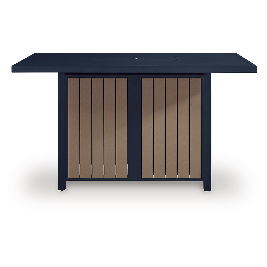 East Beach Outdoor Bar Table with Fire Pit Signature Design by Ashley® Outdoor