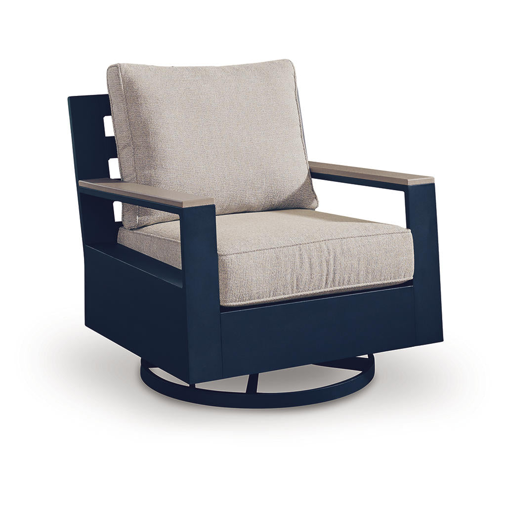 East Beach Outdoor Swivel Glider Chair with Cushion Signature Design by Ashley® Outdoor