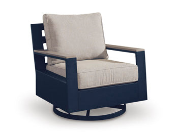 East Beach Outdoor Swivel Glider Chair with Cushion Signature Design by Ashley® Outdoor