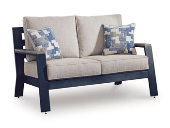 East Beach Outdoor Loveseat with Cushion Signature Design by Ashley® Outdoor