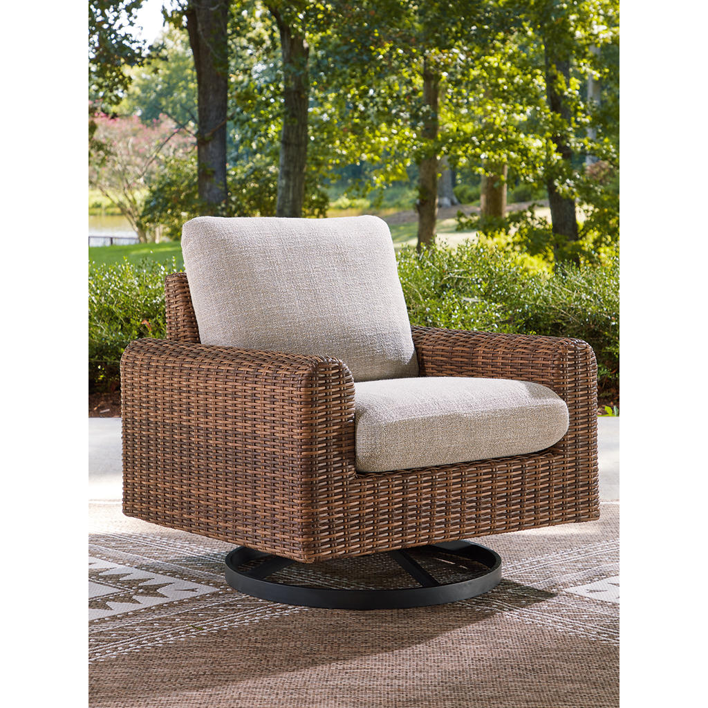 Dolan Creek Outdoor Swivel Lounge Chair with Cushion Signature Design by Ashley® Outdoor
