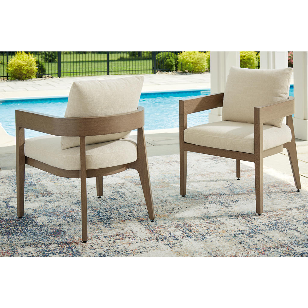 Serene Bay Outdoor Dining Arm Chair with Cushion (Set of 2) Signature Design by Ashley® Outdoor