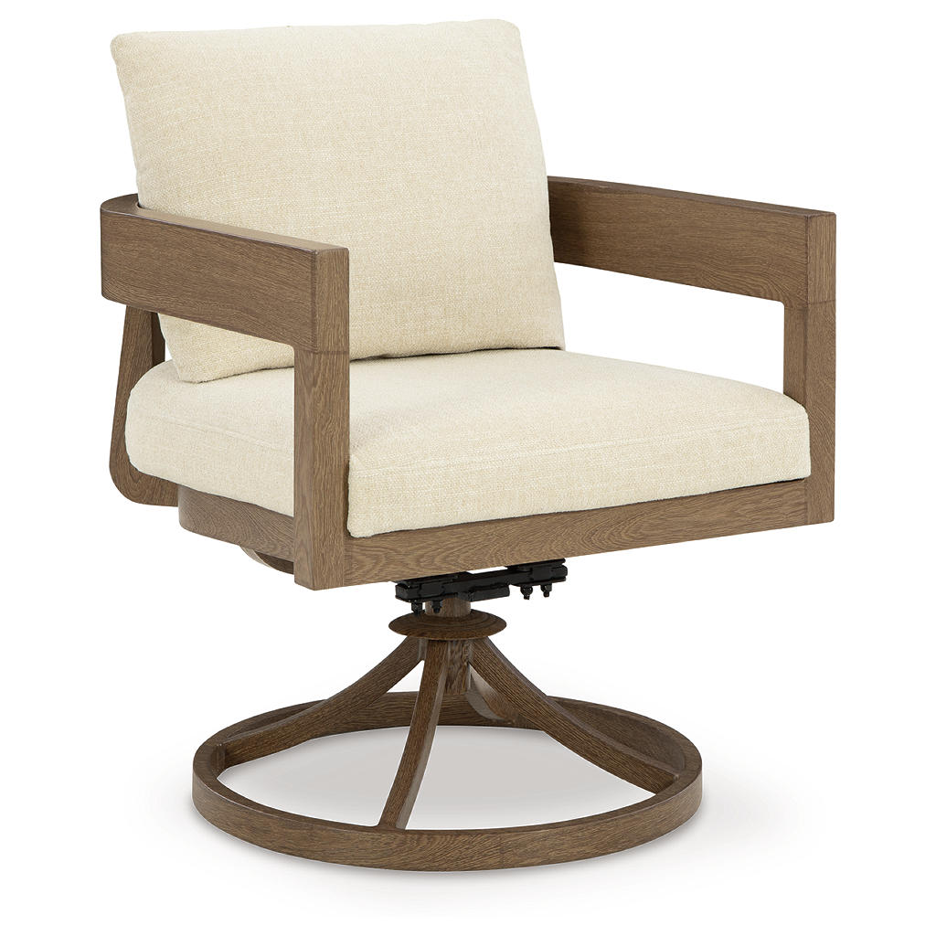 Serene Bay Outdoor Swivel Dining Chair with Cushion (Set of 2) Signature Design by Ashley® Outdoor