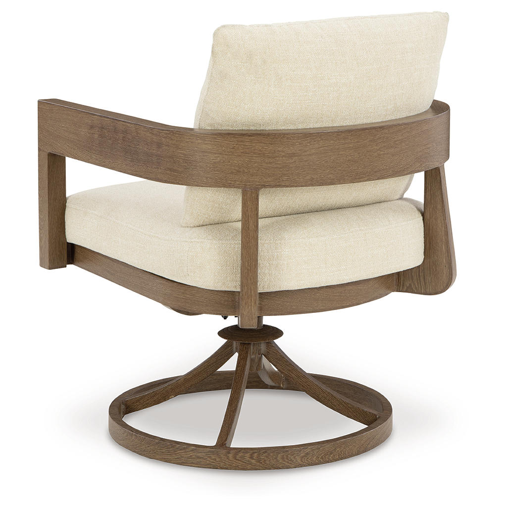 Serene Bay Outdoor Swivel Dining Chair with Cushion (Set of 2) Signature Design by Ashley® Outdoor