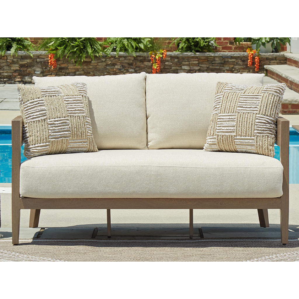 Serene Bay Outdoor Loveseat with Cushion Signature Design by Ashley® Outdoor