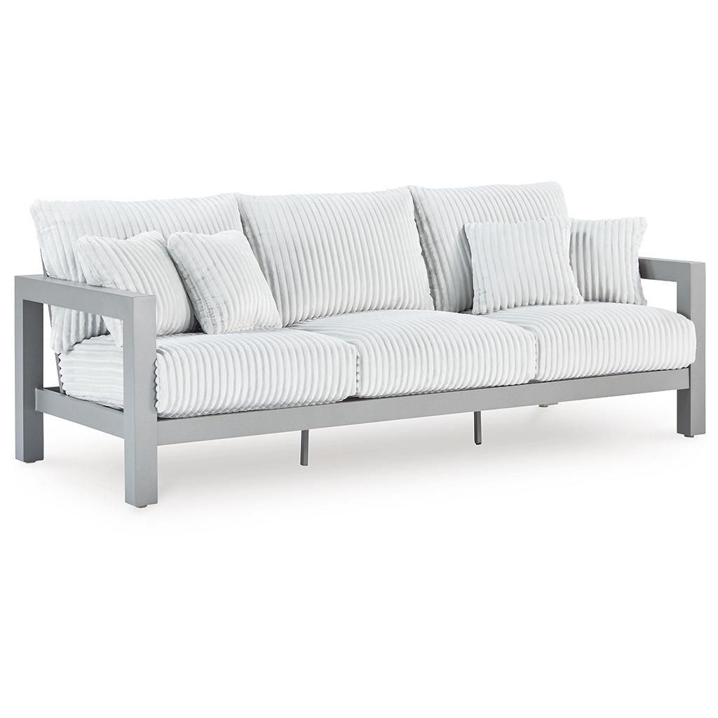 Hurley Park Outdoor Sofa with Cushion — Gray Signature Design by Ashley® Outdoor