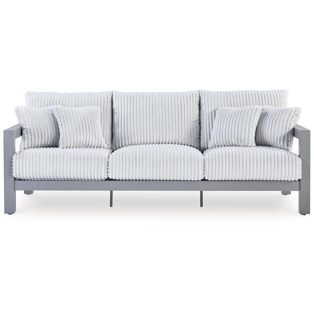 Hurley Park Outdoor Sofa with Cushion — Gray Signature Design by Ashley® Outdoor