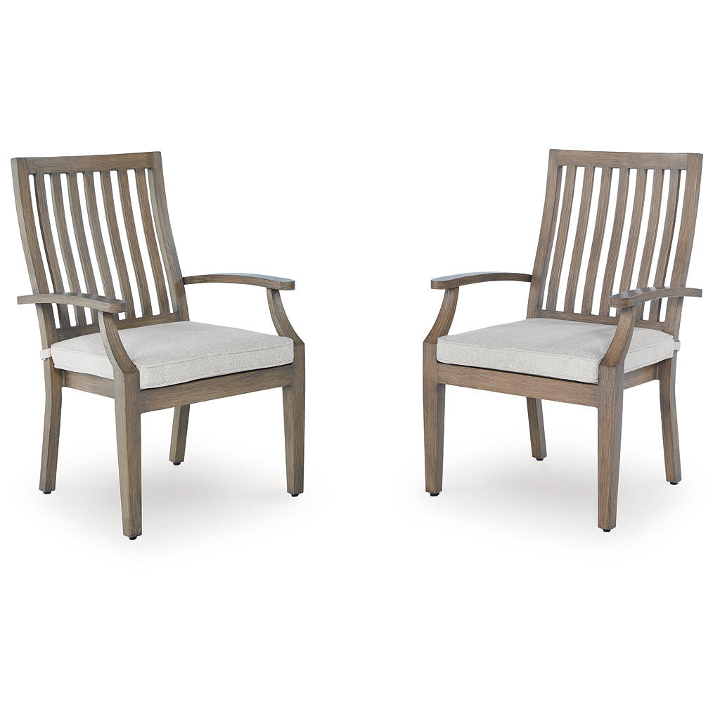 Rainier Ranch Outdoor Arm Chair with Cushion (Set of 2) Signature Design by Ashley® Outdoor