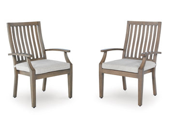 Rainier Ranch Outdoor Arm Chair with Cushion (Set of 2) Signature Design by Ashley® Outdoor