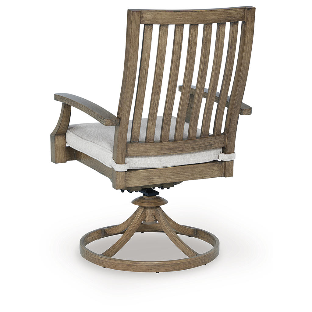 Rainier Ranch Outdoor Swivel Chair with Cushion (Set of 2) Signature Design by Ashley® Outdoor