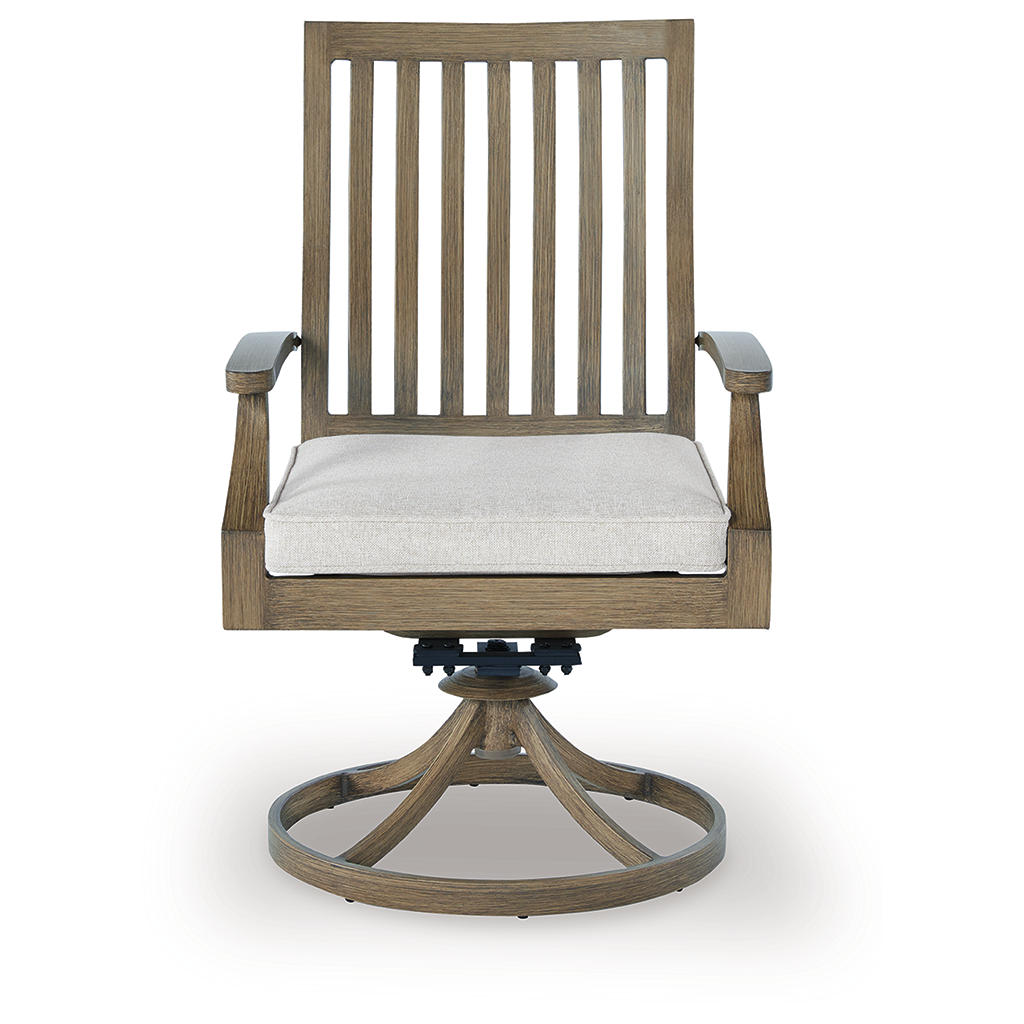 Rainier Ranch Outdoor Swivel Chair with Cushion (Set of 2) Signature Design by Ashley® Outdoor