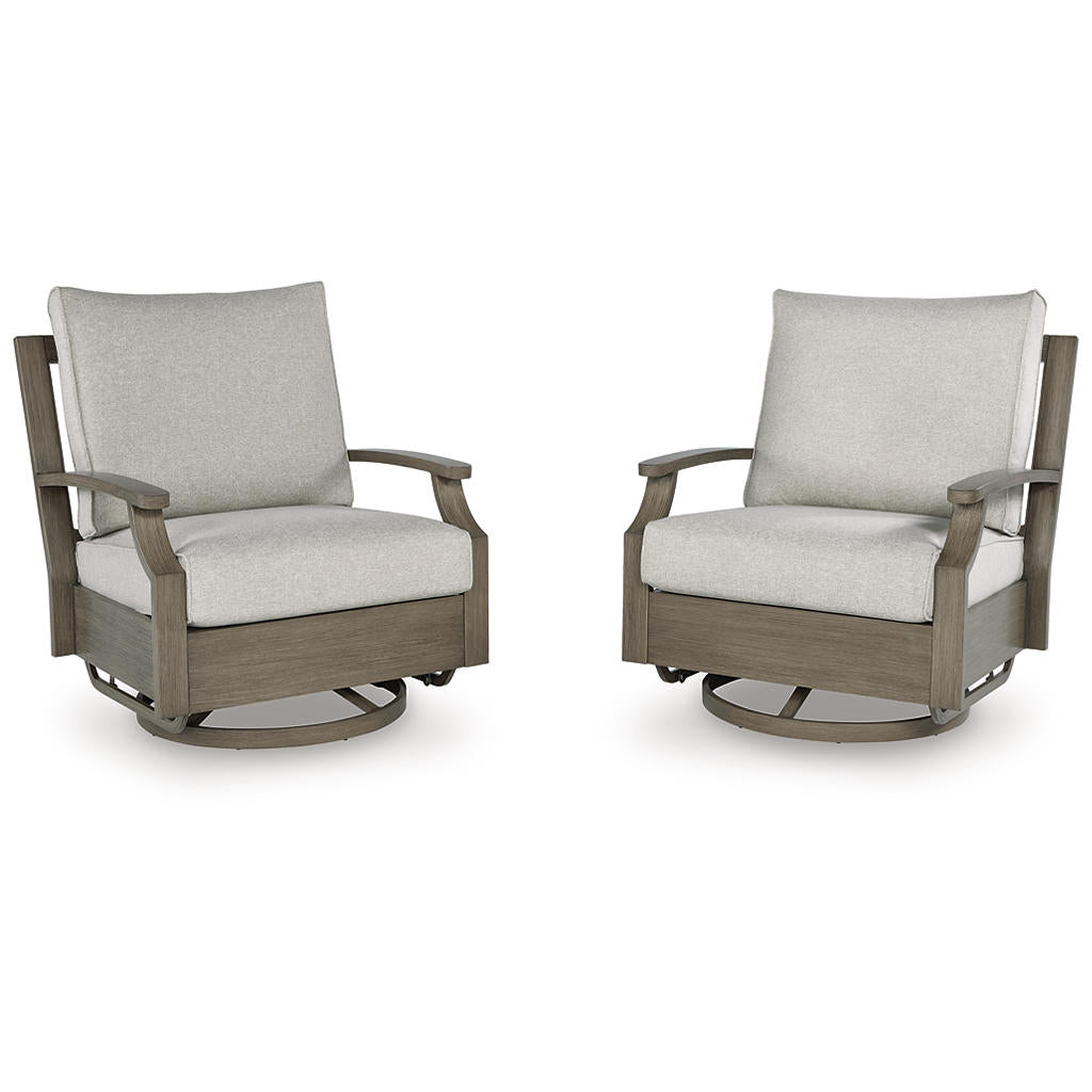Rainier Ranch Outdoor Swivel Glider Chair with Cushion Signature Design by Ashley® Outdoor