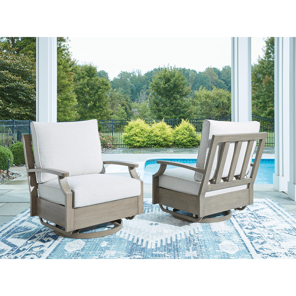 Rainier Ranch Outdoor Swivel Glider Chair with Cushion Signature Design by Ashley® Outdoor