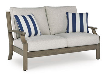 Rainier Ranch Outdoor Loveseat with Cushion Signature Design by Ashley® Outdoor