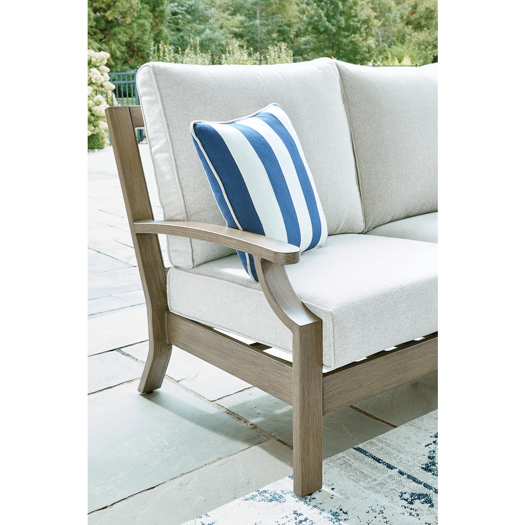 Rainier Ranch Outdoor Loveseat with Cushion Signature Design by Ashley® Outdoor