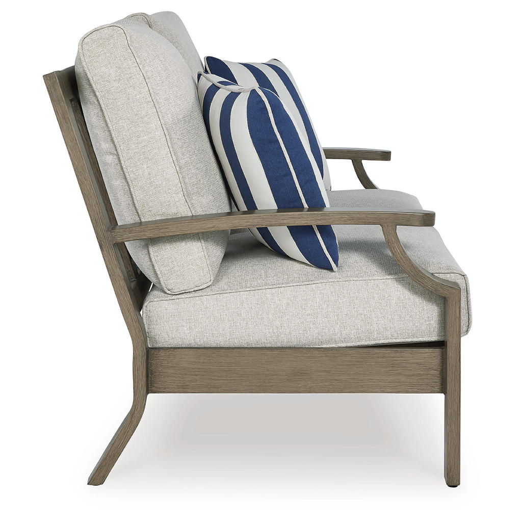 Rainier Ranch Outdoor Loveseat with Cushion Signature Design by Ashley® Outdoor