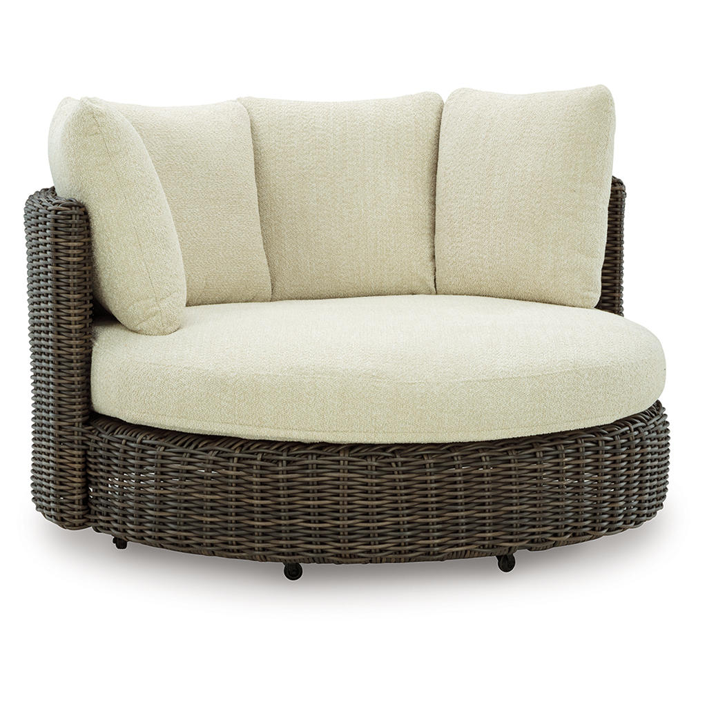 Kimora Outdoor Swivel Lounge Chair with Cushion Signature Design by Ashley® Outdoor