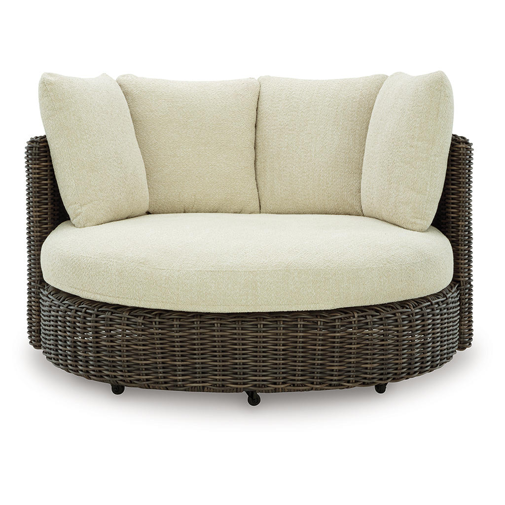 Kimora Outdoor Swivel Lounge Chair with Cushion Signature Design by Ashley® Outdoor