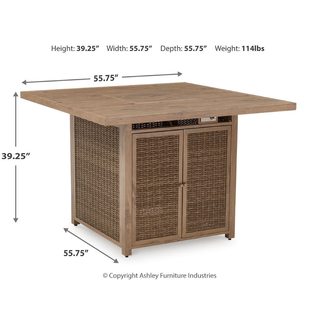 Walton Bridge Outdoor Bar Table and 4 Barstools Signature Design by Ashley® Uncategorized