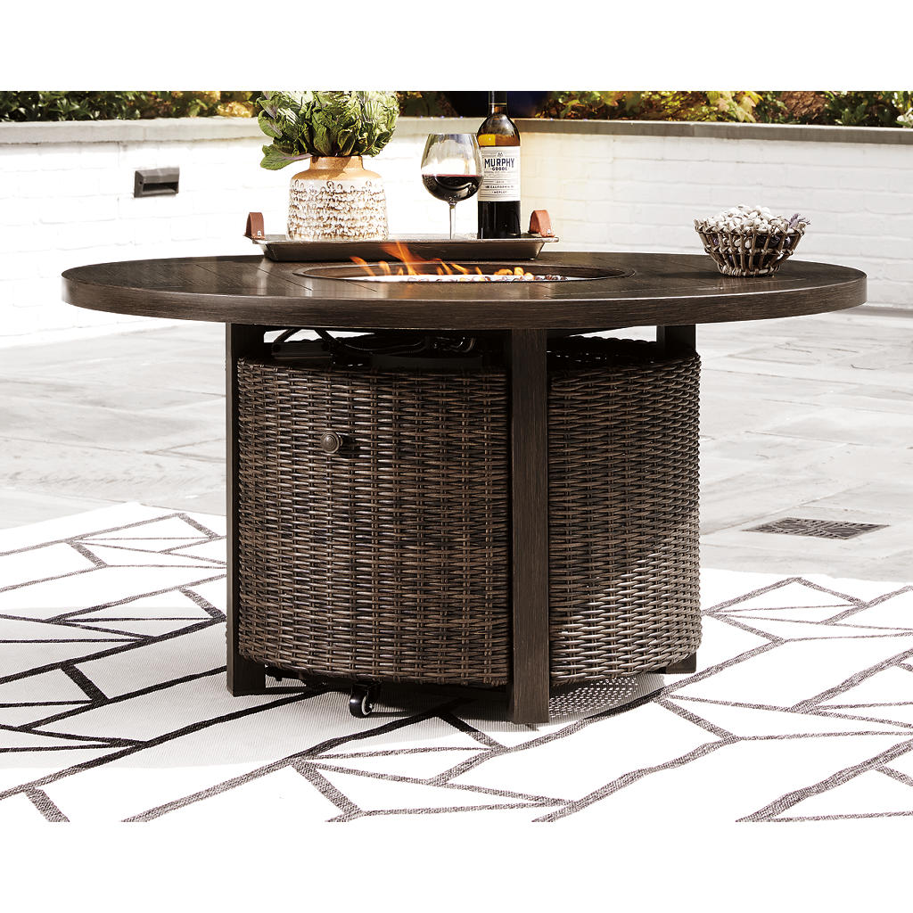Paradise Trail Outdoor Loveseat, Fire Pit Table and 2 Lounge Chairs Signature Design by Ashley® Uncategorized