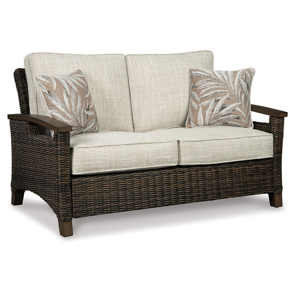 Paradise Trail Outdoor Loveseat, Fire Pit Table and 2 Lounge Chairs Signature Design by Ashley® Uncategorized