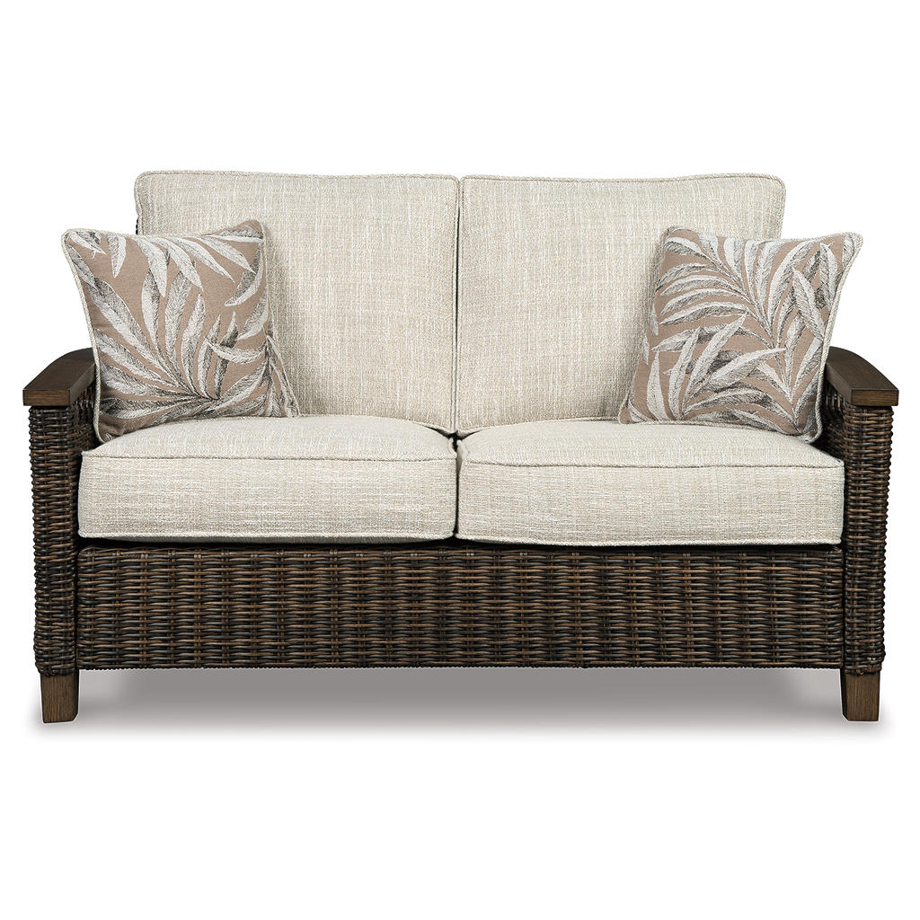Paradise Trail Outdoor Loveseat, Fire Pit Table and 2 Lounge Chairs Signature Design by Ashley® Uncategorized