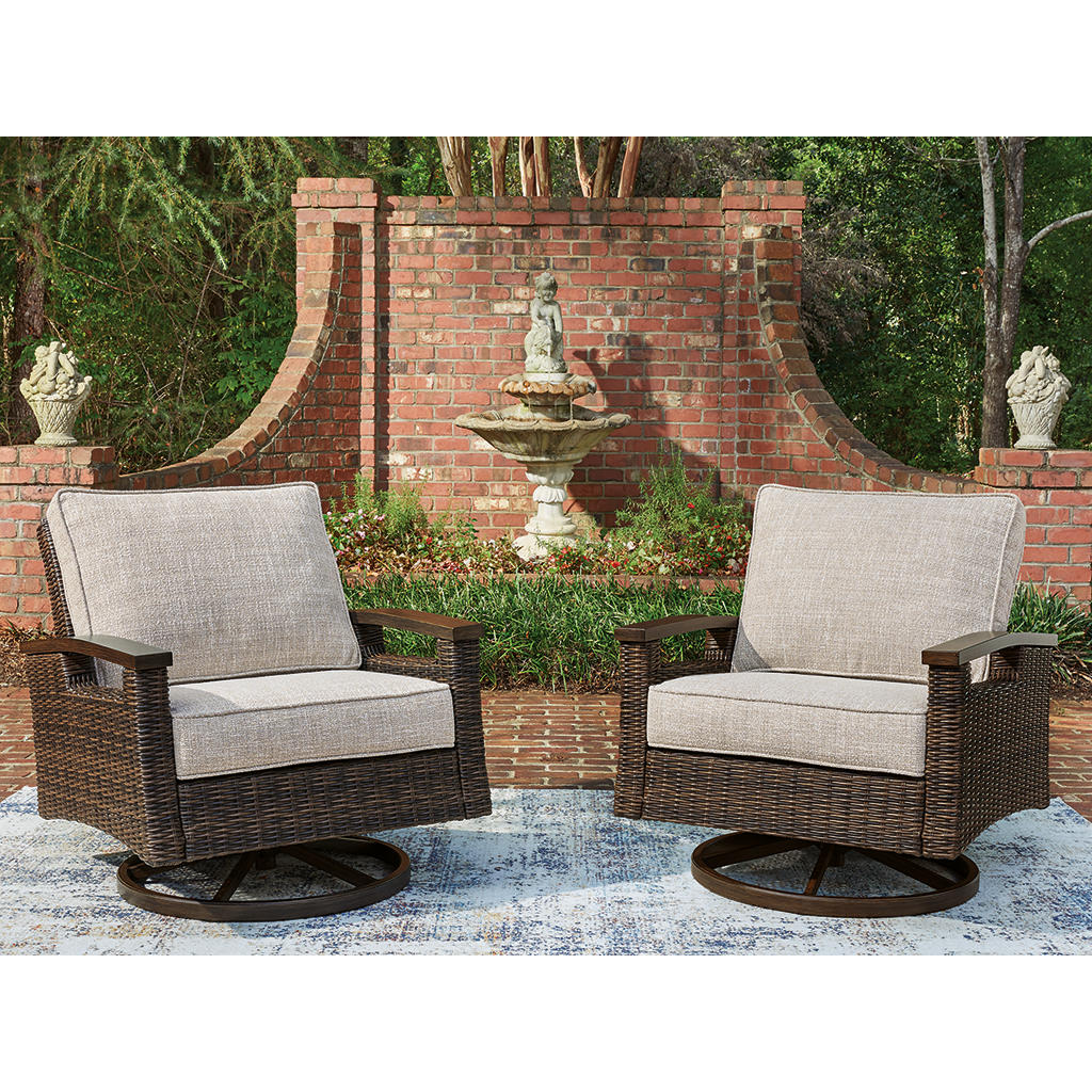 Monterey Point Outdoor Swivel Lounge Chair (Set of 2) Signature Design by Ashley® Outdoor