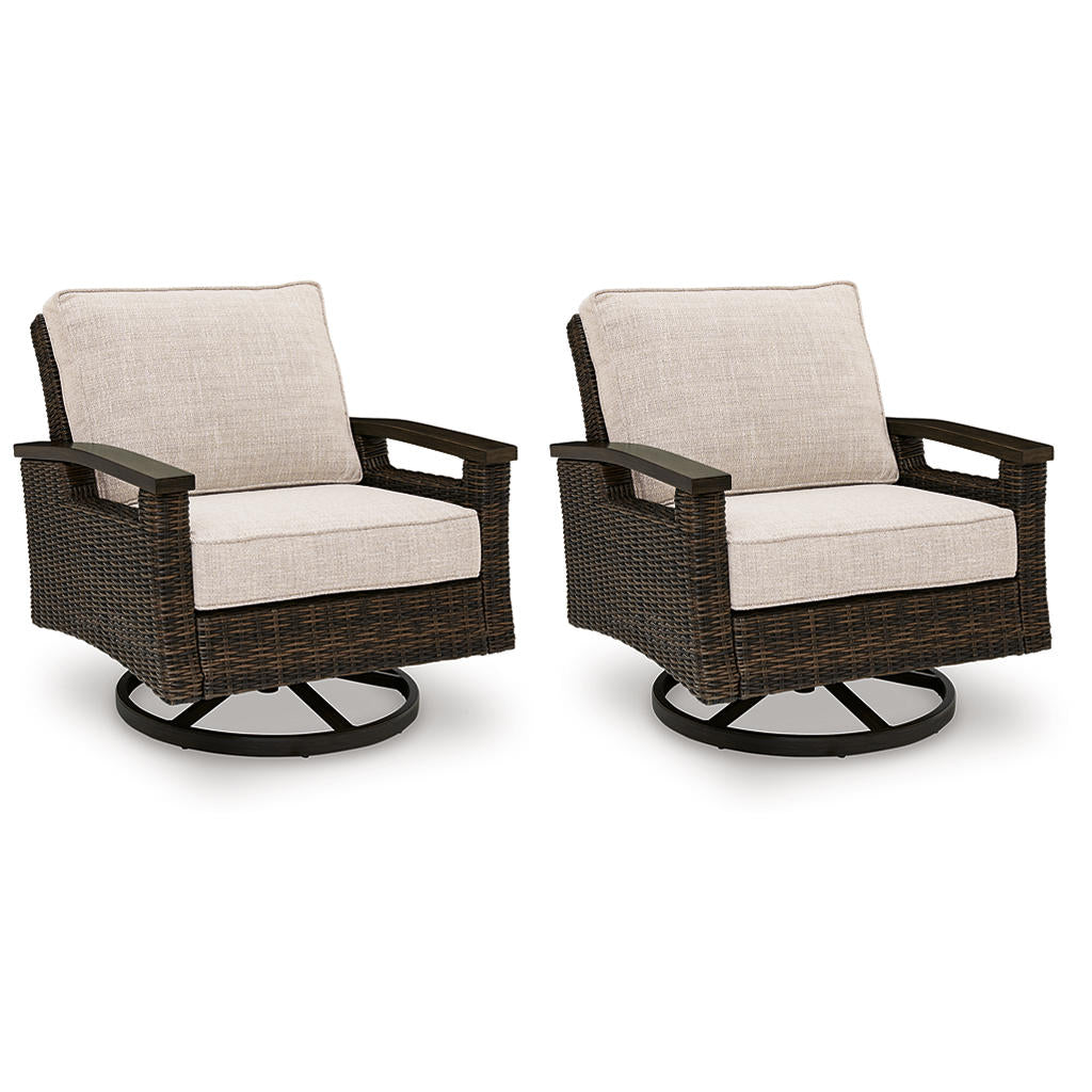 Monterey Point Outdoor Swivel Lounge Chair (Set of 2) Signature Design by Ashley® Outdoor