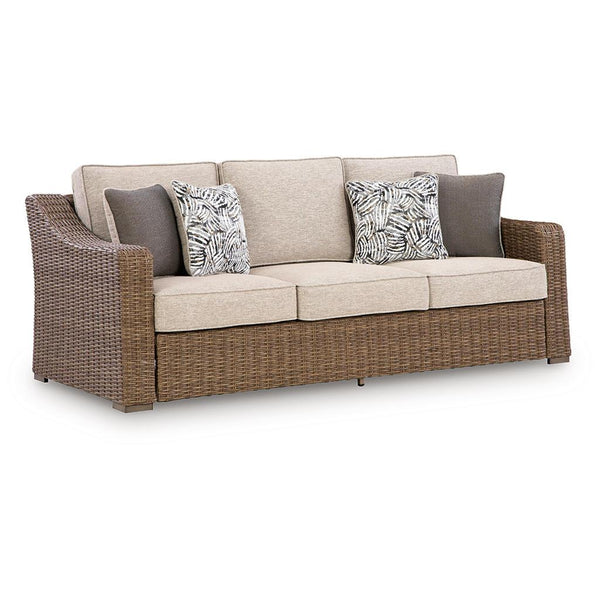 Laguna Heights Outdoor Sofa with Cushion — Beige Signature Design by Ashley® Outdoor