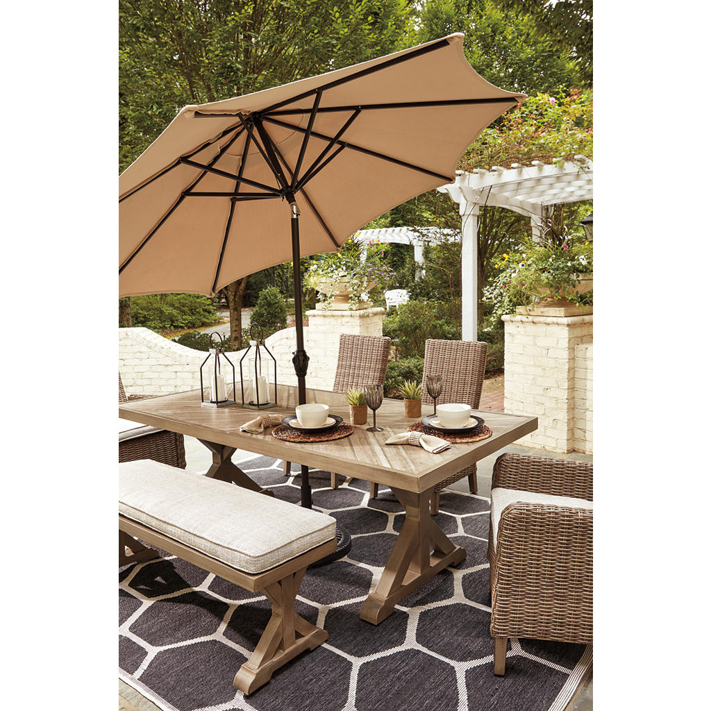 Beachcroft Outdoor Dining Table with 4 Chairs and Bench Signature Design by Ashley® Uncategorized