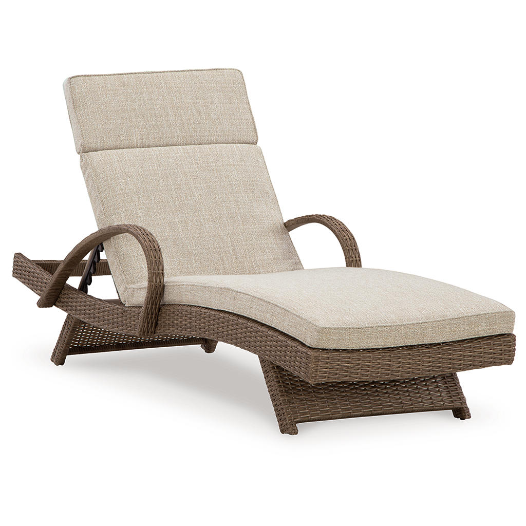 Beachcroft Outdoor Chaise Lounge with Cushion Signature Design by Ashley® Outdoor