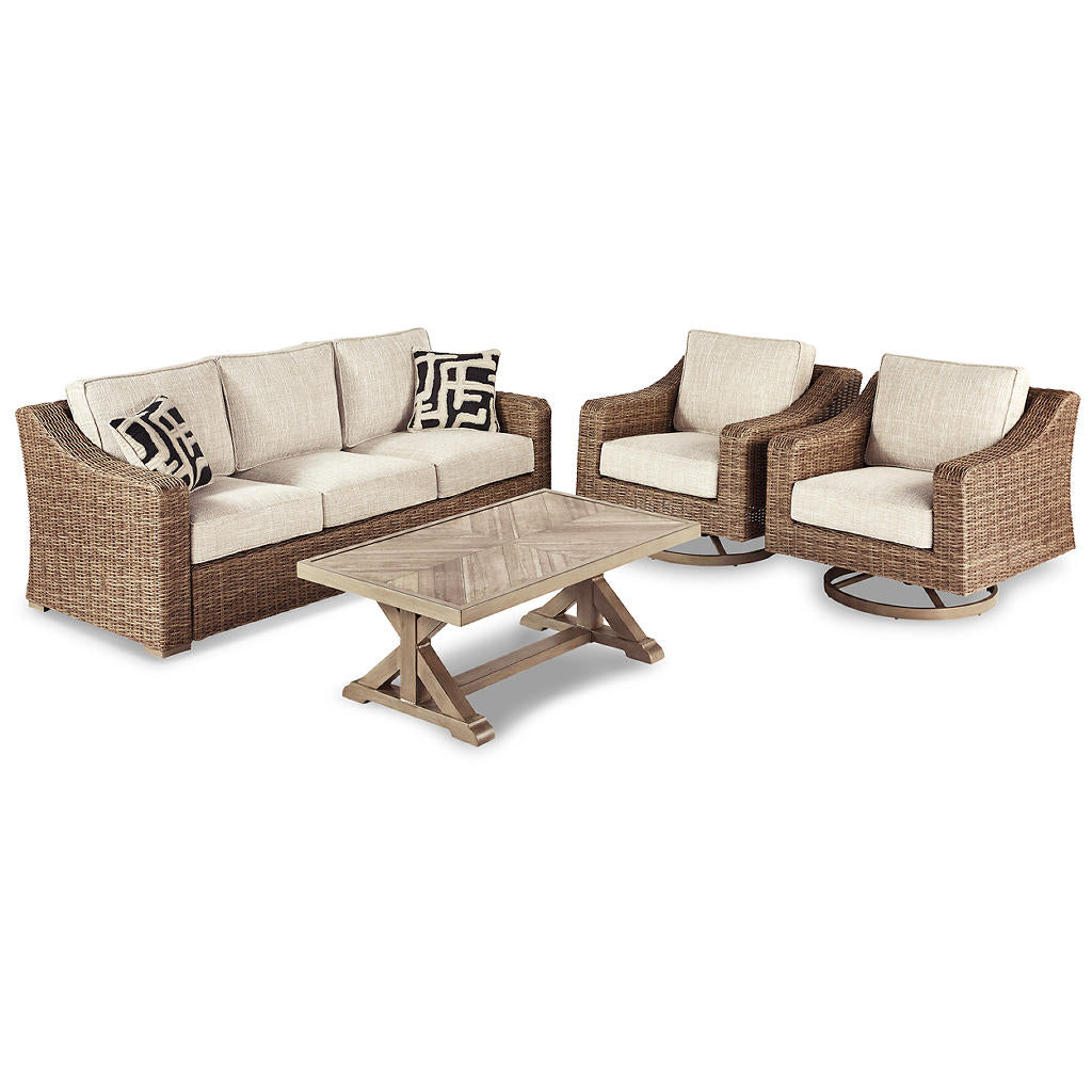 Beachcroft Outdoor Sofa with Coffee Table and 2 End Tables Signature Design by Ashley® Uncategorized