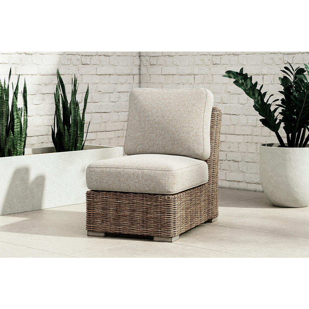 Beachcroft 4-Piece Outdoor Sectional, 2 Arm Chairs, Lounge Chair and Bench Signature Design by Ashley® Uncategorized