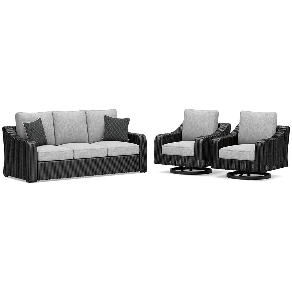 Beachcroft Outdoor Sofa and 2 Lounge Chairs Signature Design by Ashley® Uncategorized