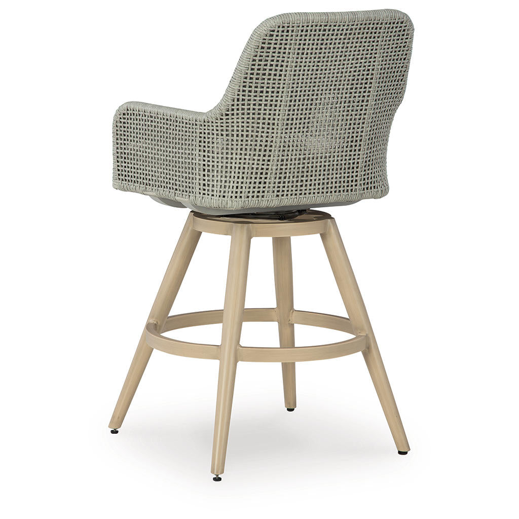 Seton Creek Outdoor Bar Height Barstool with Cushion (Set of 2) Signature Design by Ashley® Outdoor