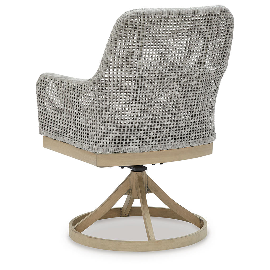 Seton Creek Outdoor Swivel Dining Chair (Set of 2) Signature Design by Ashley® Outdoor