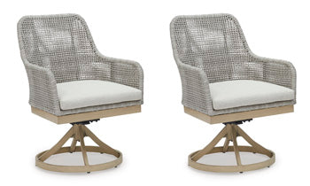 Seton Creek Outdoor Swivel Dining Chair (Set of 2) Signature Design by Ashley® Outdoor
