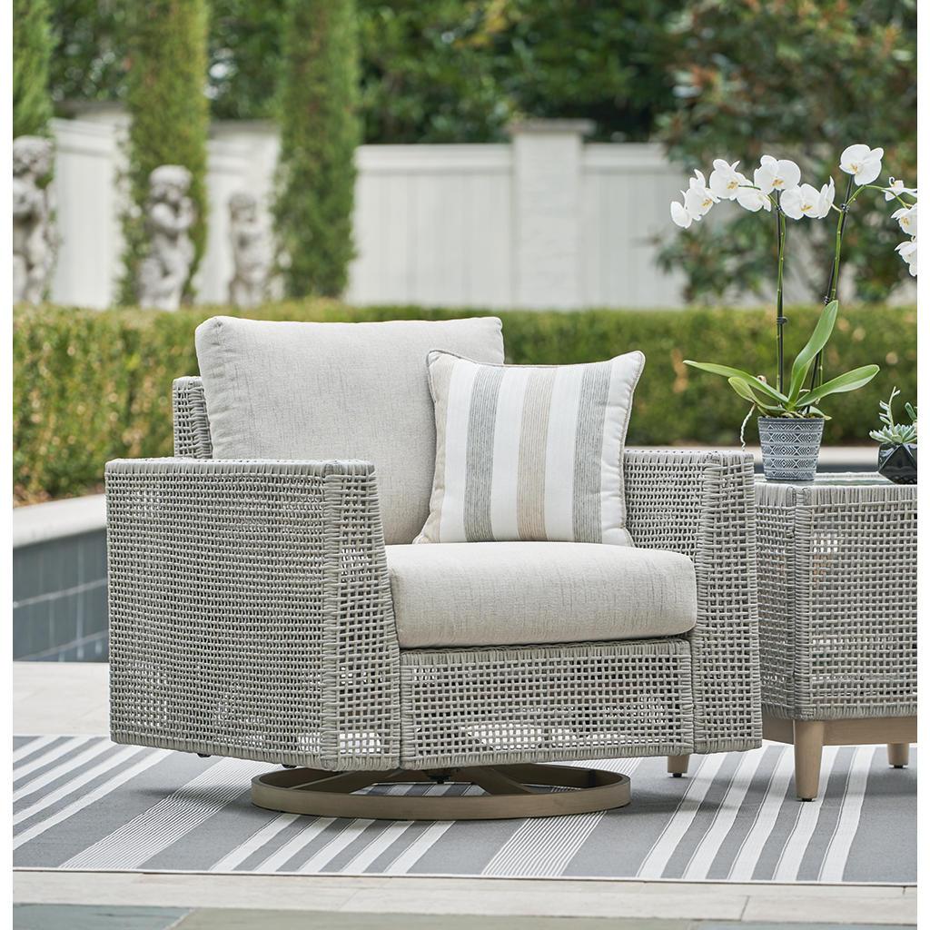 Seton Creek Outdoor Swivel Lounge with Cushion Signature Design by Ashley® Outdoor
