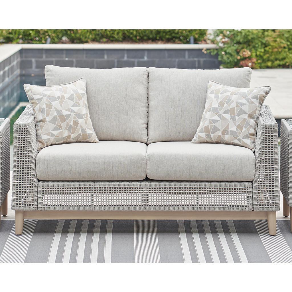 Seton Creek Outdoor Loveseat with Cushion — Nuvella+ Signature Design by Ashley® Outdoor